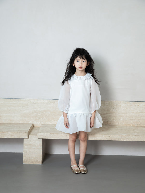 「Mist」White matte cloud dress